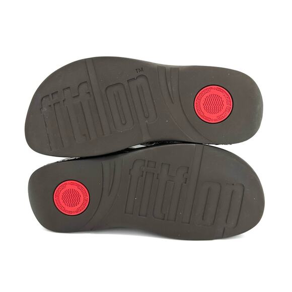 Fitflop Lulu Thong-Toe Sandal/Flip Flop Sz 8 Brown Sequin Arch Support Cushioned - Picture 8 of 13